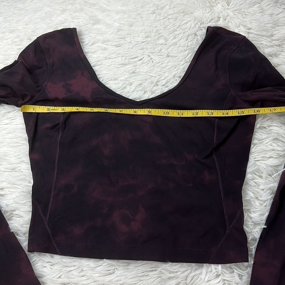 Lululemon Align Long Sleeve Shirt Diamond Dye Cassis Black - Picture 3 of 5